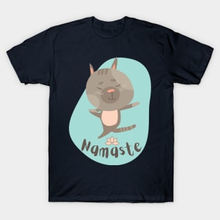 Namaste Cat Yoga Pose T-Shirt